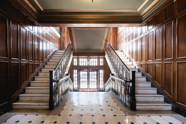523 S Louisiana St Unit 10A, Little Rock, AR 72201 - stairs featuring crown molding