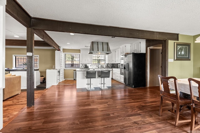 7510 Briarwood Dr, Little Rock, AR 72205 - interior space featuring recessed lighting, a textured ceiling, and dark wood finished floors