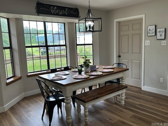 885 Mount Carmel Rd, Cabot, AR 72023 - dining area with baseboards, plenty of natural light, and wood finished floors