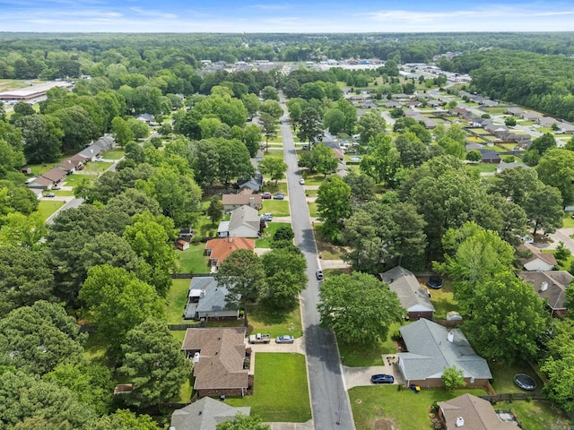 aerial view with a residential view and a forest view