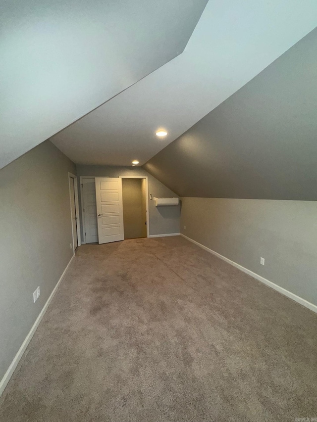 4321 Sloan, Alexander, AR 72002 - bonus room with baseboards, carpet, and vaulted ceiling