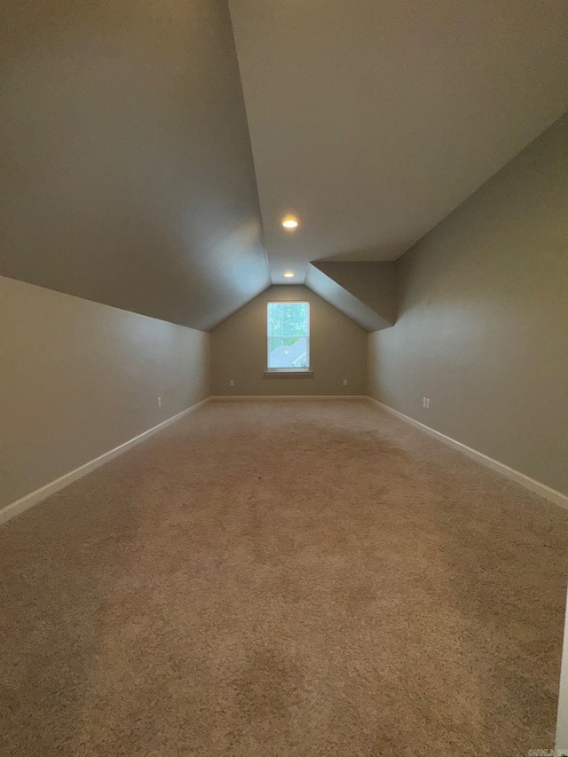 4321 Sloan, Alexander, AR 72002 - additional living space featuring carpet floors, baseboards, and lofted ceiling