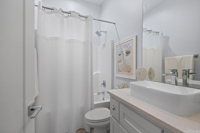 702 Wildcreek Cir, Little Rock, AR 72223 - full bathroom with vanity, shower / bath combo, and toilet