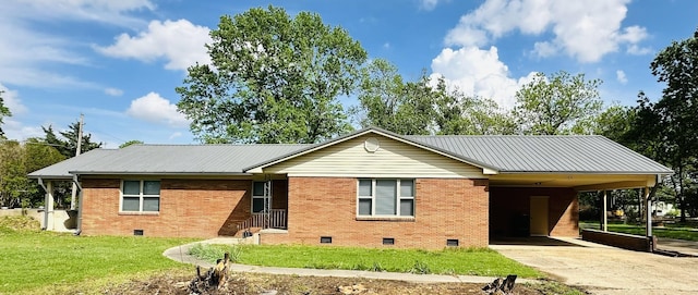 320 Church, Weiner, AR 72479 - ranch-style house featuring brick siding, crawl space, driveway, and a front yard