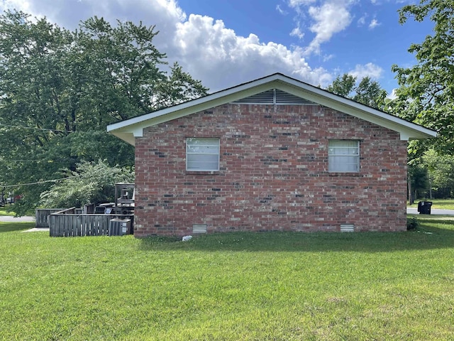 1204 Atkins Unit A & B, Pocahontas, AR 72455 - view of home's exterior featuring a yard, brick siding, and crawl space