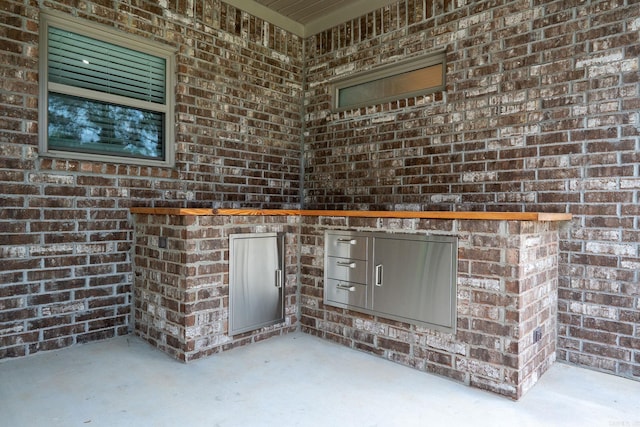 exterior details with brick siding