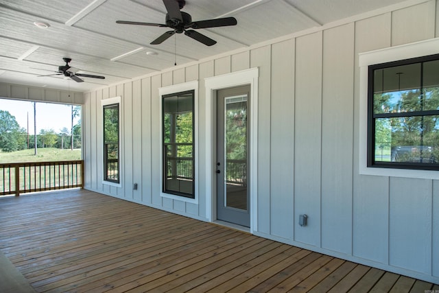 100 Laurie Dr, Mena, AR 71953 - wooden terrace featuring ceiling fan
