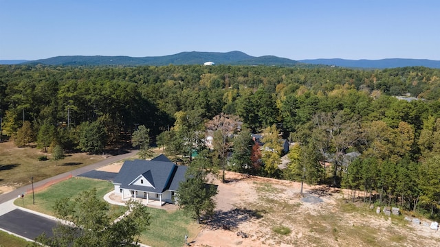 100 Laurie Dr, Mena, AR 71953 - birds eye view of property featuring a mountain view and a wooded view