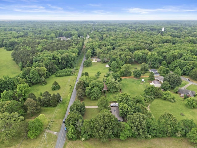 aerial view with a forest view
