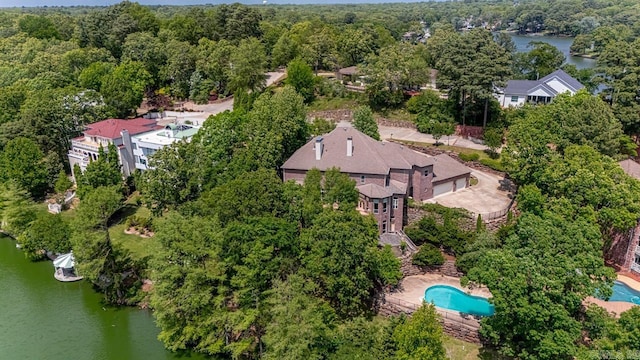 10 Lakewood Park Dr, North Little Rock, AR 72116 - drone / aerial view featuring a water view
