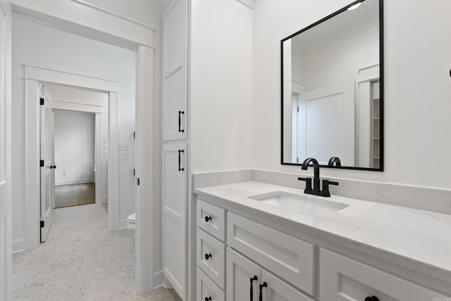 2940 Orchard View Dr, Conway, AR 72034 - bathroom featuring toilet, tile patterned flooring, and vanity