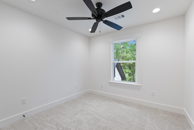 2940 Orchard View Dr, Conway, AR 72034 - empty room with recessed lighting, baseboards, visible vents, and carpet