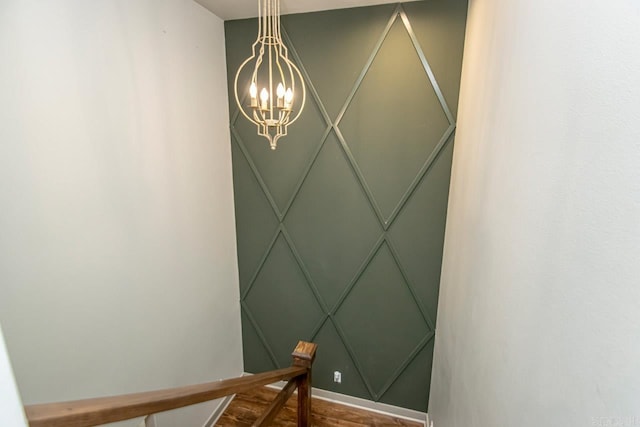 4201 Lovell Ln, Benton, AR 72019 - details featuring an inviting chandelier