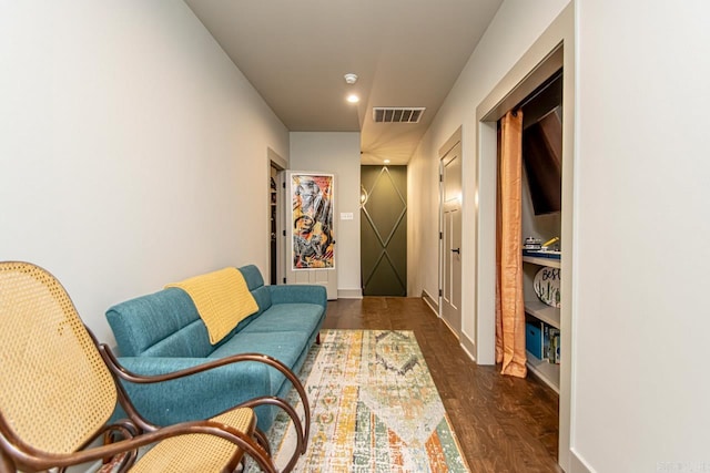 4201 Lovell Ln, Benton, AR 72019 - hallway featuring recessed lighting, baseboards, visible vents, and wood finished floors