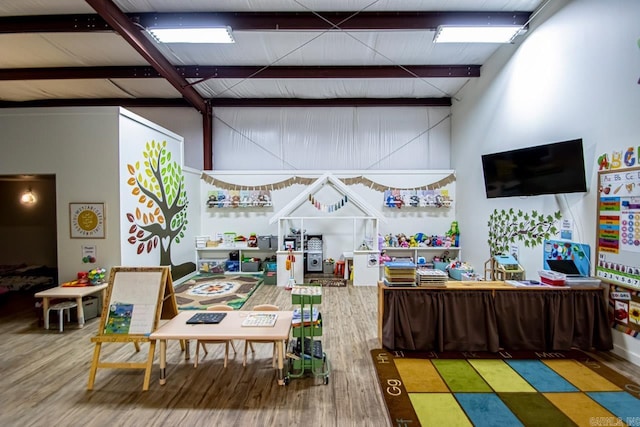 4201 Lovell Ln, Benton, AR 72019 - recreation room with wood finished floors