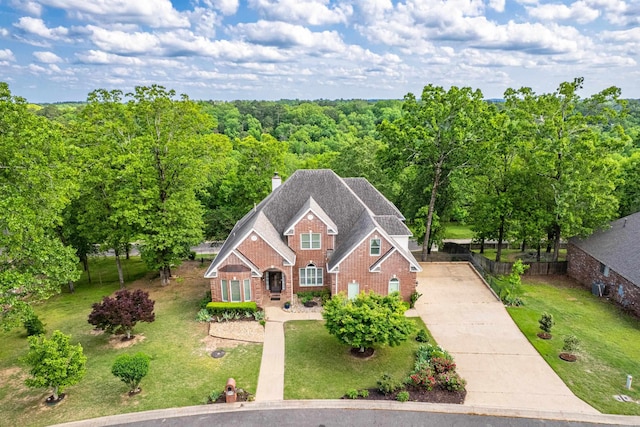 aerial view with a view of trees