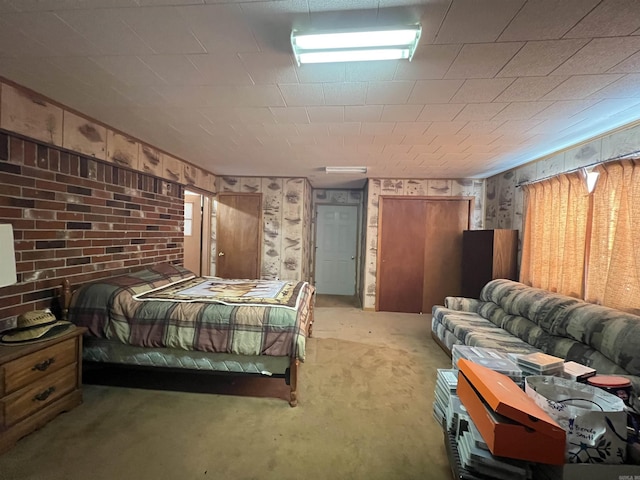 bedroom featuring carpet