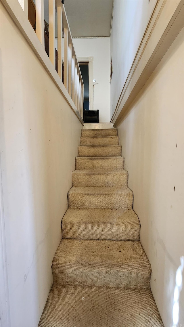 110 S Summit St, Little Rock, AR 72205 - stairs featuring carpet flooring