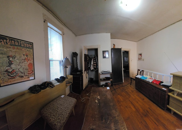 110 S Summit St, Little Rock, AR 72205 - interior space featuring wood-type flooring and vaulted ceiling