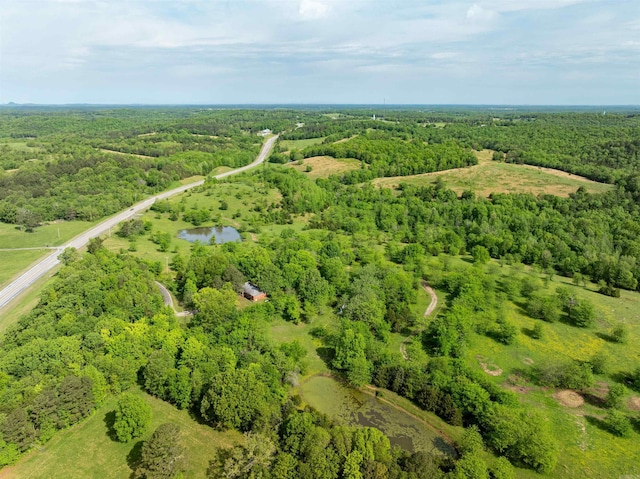 3009 N Main St, Mount Pleasant, AR 72651 - birds eye view of property with a water view and a forest view