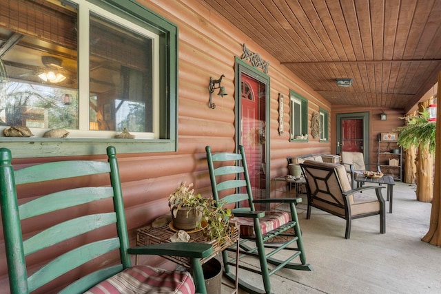 view of patio / terrace featuring a porch
