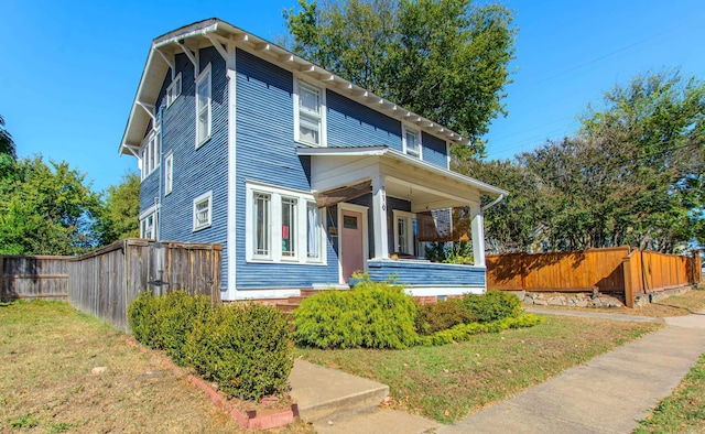 316 W 22nd, Little Rock, AR 72206 - view of front of property with fence, covered porch, and a front lawn