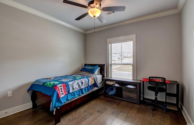 10 Luke Ct, Maumelle, AR 72113 - bedroom featuring baseboards, ornamental molding, and wood finished floors