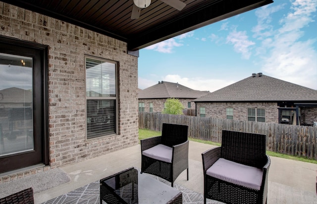 10 Luke Ct, Maumelle, AR 72113 - view of patio / terrace with a ceiling fan and a fenced backyard