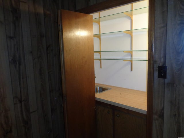 interior space featuring a sink