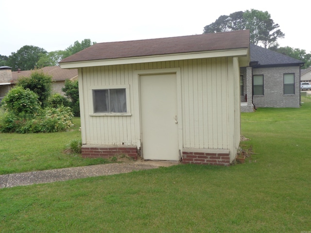 view of shed
