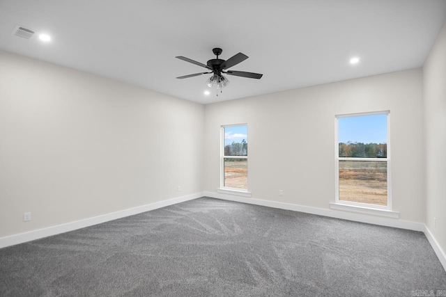139 Hudson Dr, Sheridan, AR 72150 - spare room with a healthy amount of sunlight, dark colored carpet, and recessed lighting