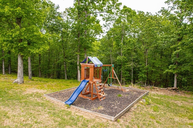 view of jungle gym