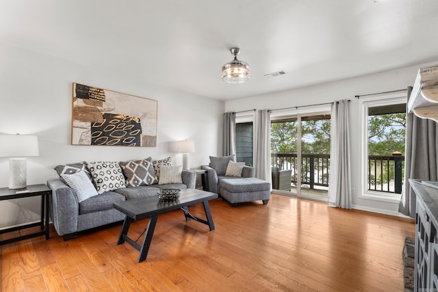 203 Stearns Pt Unit B6, Lake Hamilton, AR 71913 - living room with visible vents and light wood finished floors
