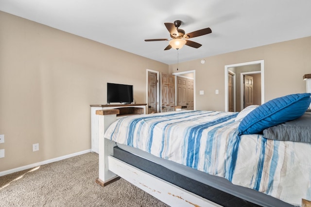 203 Stearns Pt Unit D1, Lake Hamilton, AR 71913 - carpeted bedroom featuring baseboards and ceiling fan