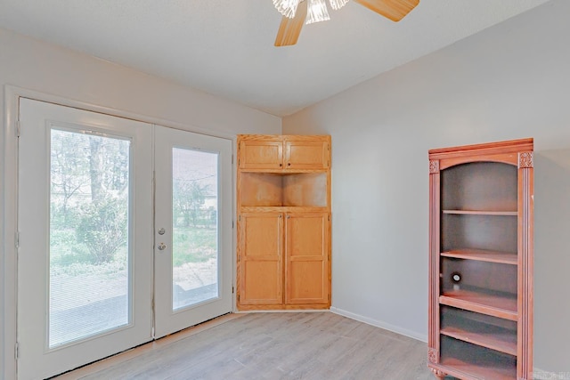 3210 Kingsbury St, Jonesboro, AR 72401 - interior space with ceiling fan, french doors, and light wood finished floors