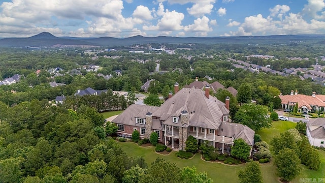 bird's eye view featuring a mountain view