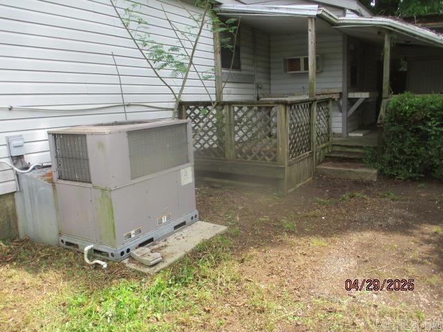details with central air condition unit