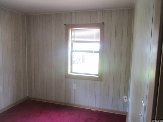 2095 N Heights Ave, Batesville, AR 72501 - unfurnished room featuring plenty of natural light, dark colored carpet, and wood walls