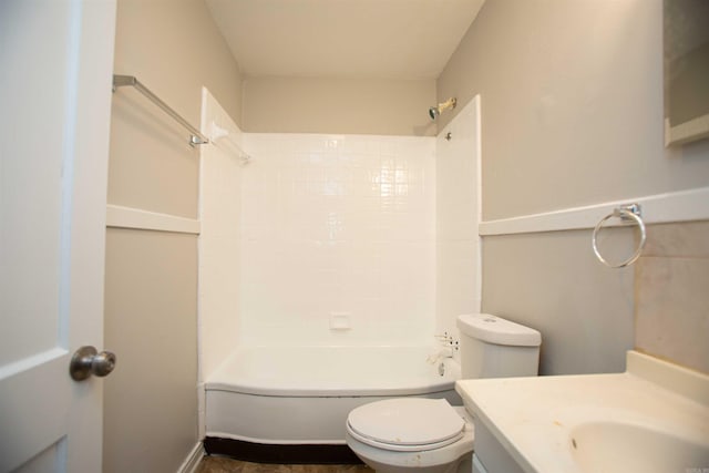 2919 W 27th St, Little Rock, AR 72204 - bathroom featuring shower / bath combination, vanity, and toilet