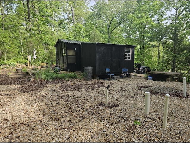 view of shed
