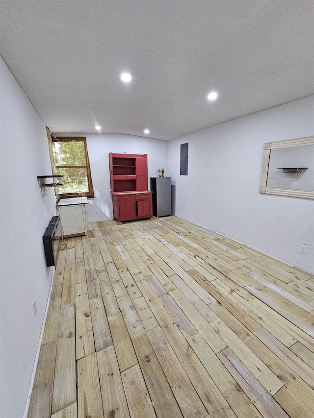 interior space with electric panel