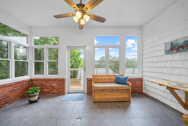 199 Gleneagle Loop, Hot Springs, AR 71913 - sunroom / solarium featuring brick wall