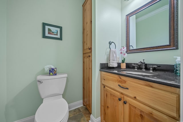 199 Gleneagle Loop, Hot Springs, AR 71913 - half bathroom featuring vanity, toilet, and baseboards