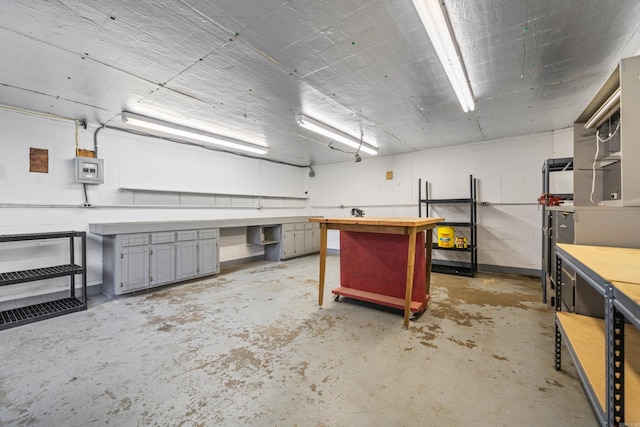 199 Gleneagle Loop, Hot Springs, AR 71913 - miscellaneous room featuring unfinished concrete flooring and a workshop area