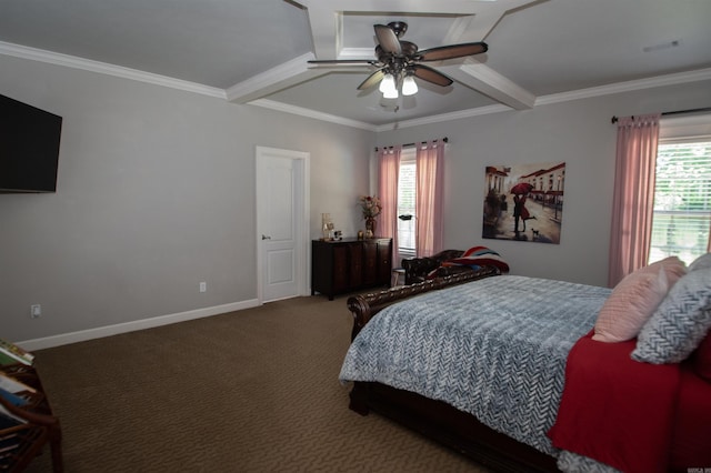 102 Cordell Rd, Beebe, AR 72012 - carpeted bedroom featuring ornamental molding, visible vents, and multiple windows