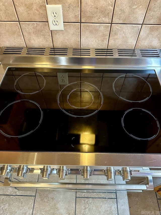interior details with oven