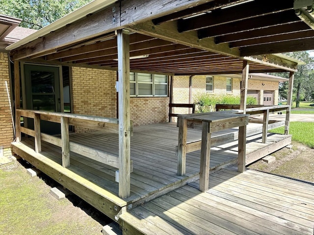 view of wooden deck