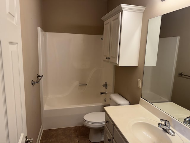 1360 Champions, Conway, AR 72034 - full bathroom featuring toilet, tile patterned flooring, vanity, and shower / washtub combination