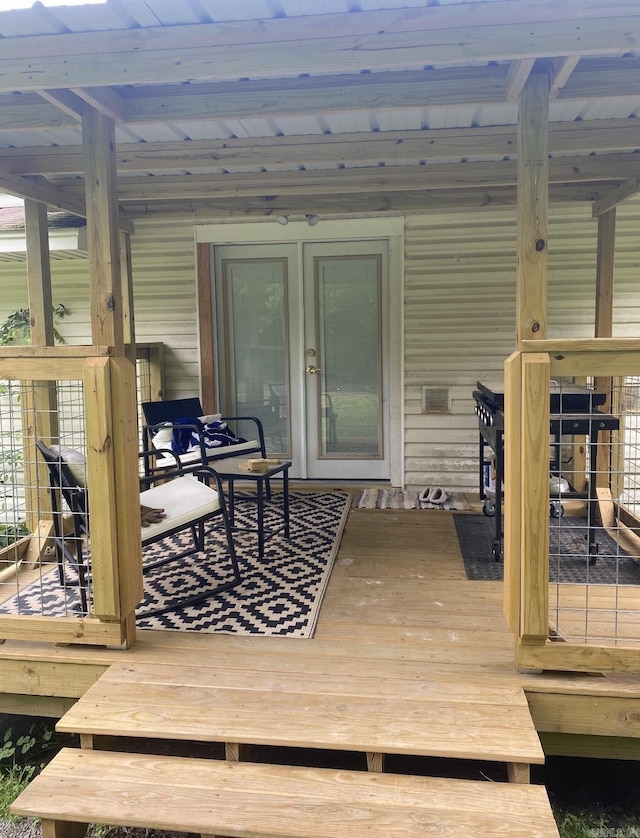804 Elm St, Smackover, AR 71762 - deck with french doors