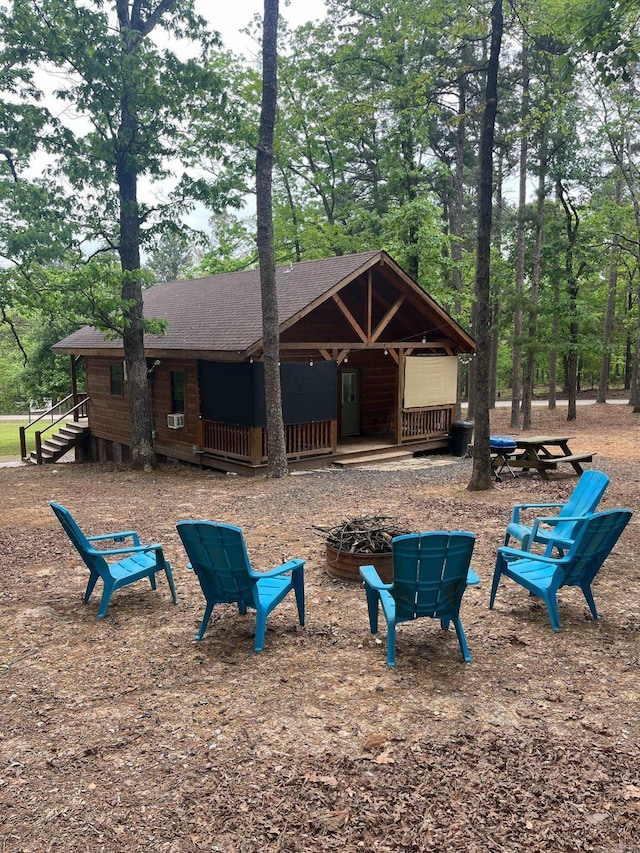 892 Hwy 375 E, Mena, AR 71953 - view of community featuring an outdoor fire pit